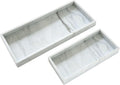 2 Pack Silicone Bathroom Vanity Tray Large 11.8" ＆ Small 7.8" Set