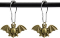 Set of 12 Bats Shower Curtain Hooks Rings Halloween Party Supplies Haunted House Decoration Stainless Steel Rustproof (Bronze-Bat)