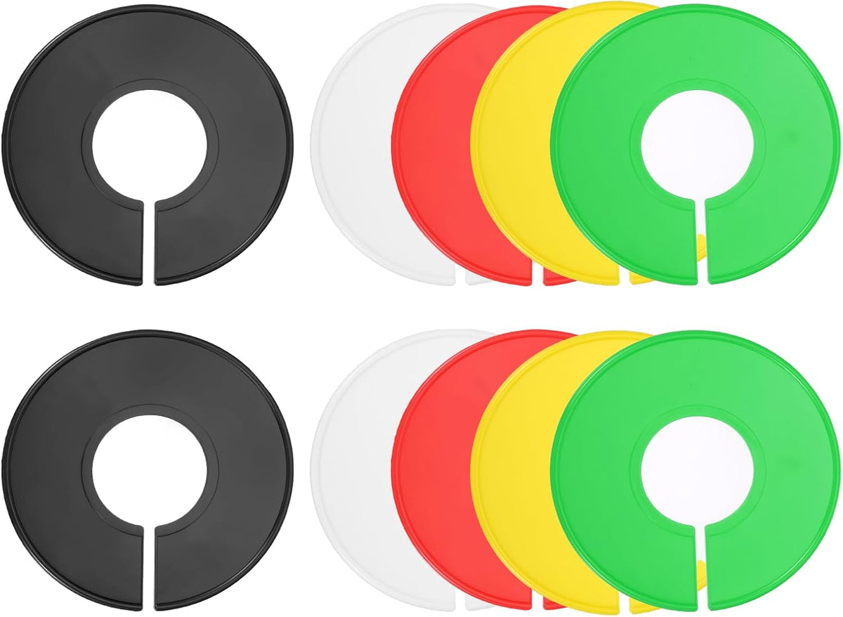 uxcell 10Pcs Clothes Dividers Round Closet Rack Dividers Multicolor