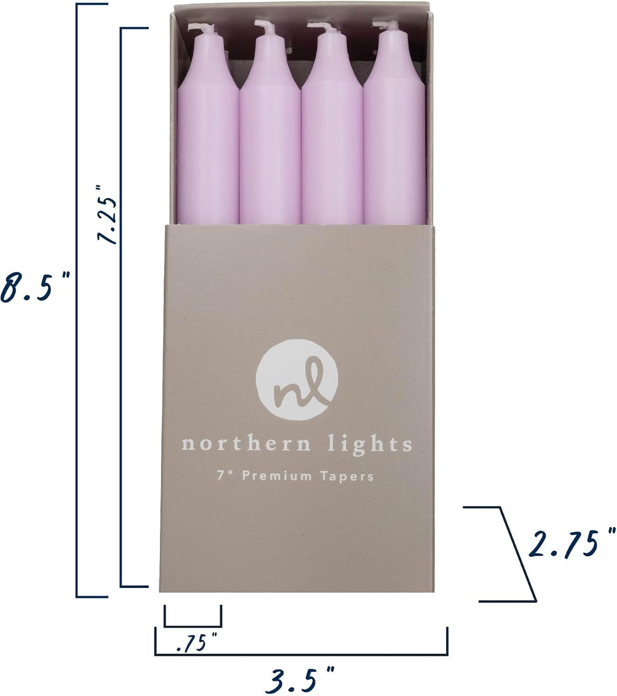Northern Lights Candles - Premium Tapers - 7" 12PK - 71761