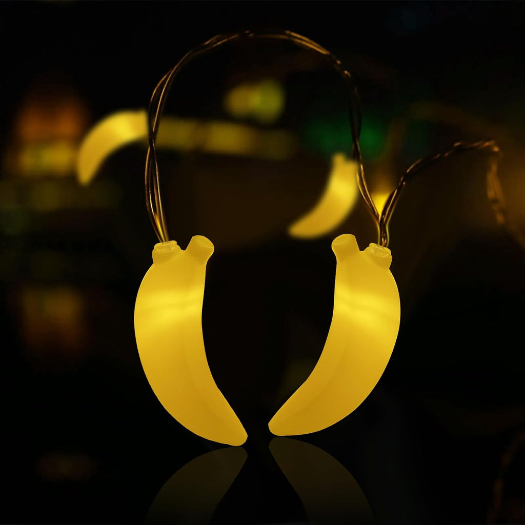 3M 20LED Fruit Banana String Lights Battery Powered Indoor Outdoor Lighting Lamp for Wedding Home Birthday Garden Yard Patio Party Decorations