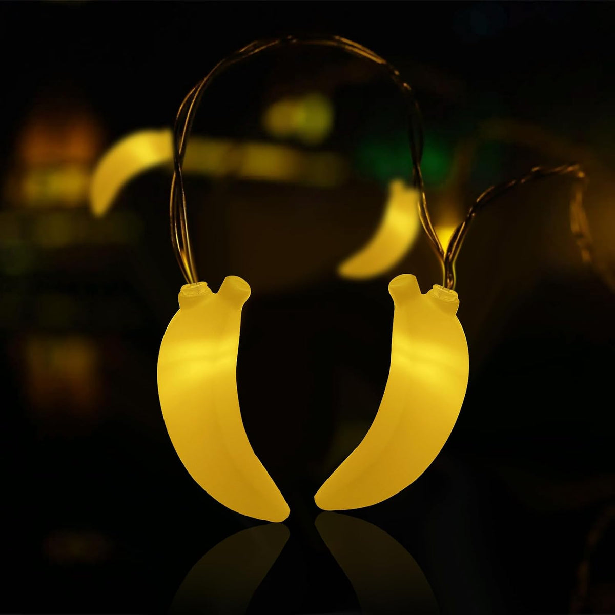 3M 20LED Fruit Banana String Lights Battery Powered Indoor Outdoor Lighting Lamp for Wedding Home Birthday Garden Yard Patio Party Decorations