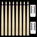Wondise Real Wax Tall Flameless Taper Candles with Remote Timer