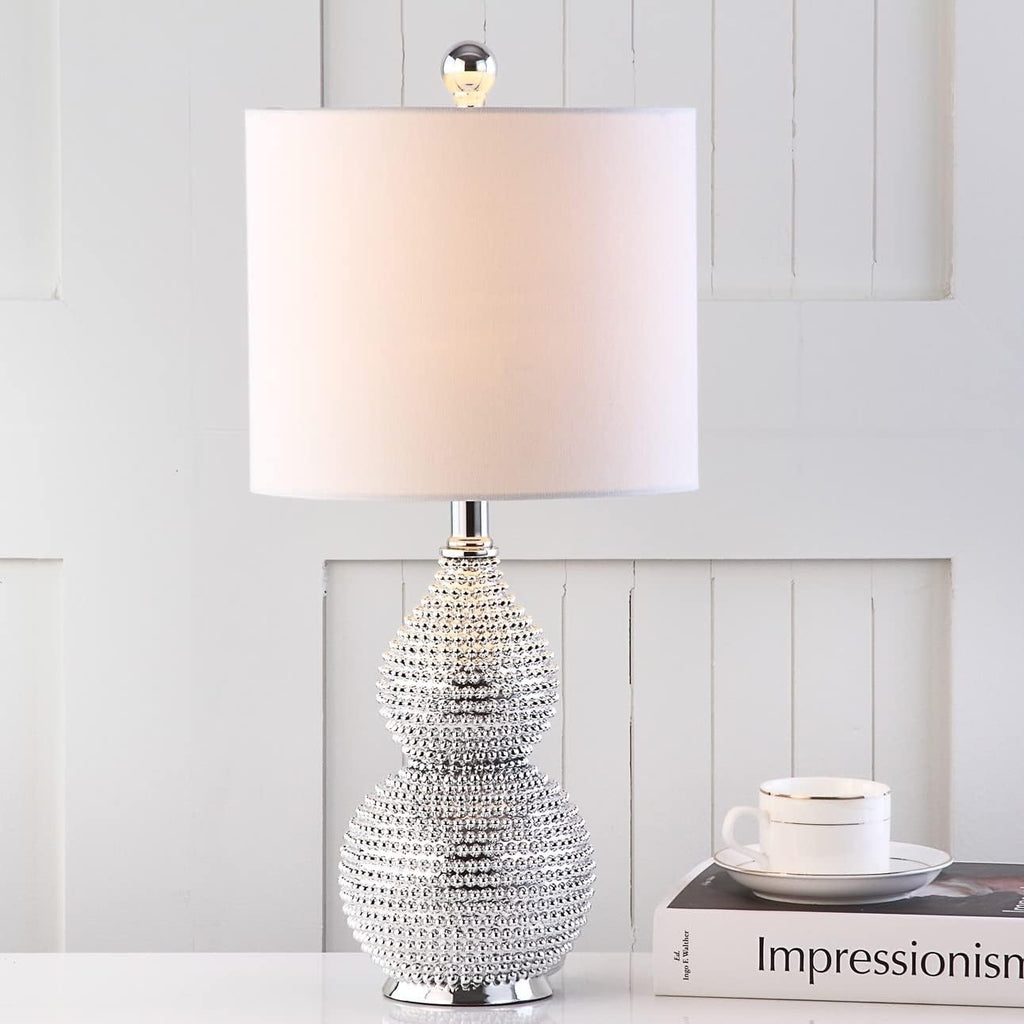 SAFAVIEH Clarabel Table Lamp, 20" Glam Chrome TBL4042A