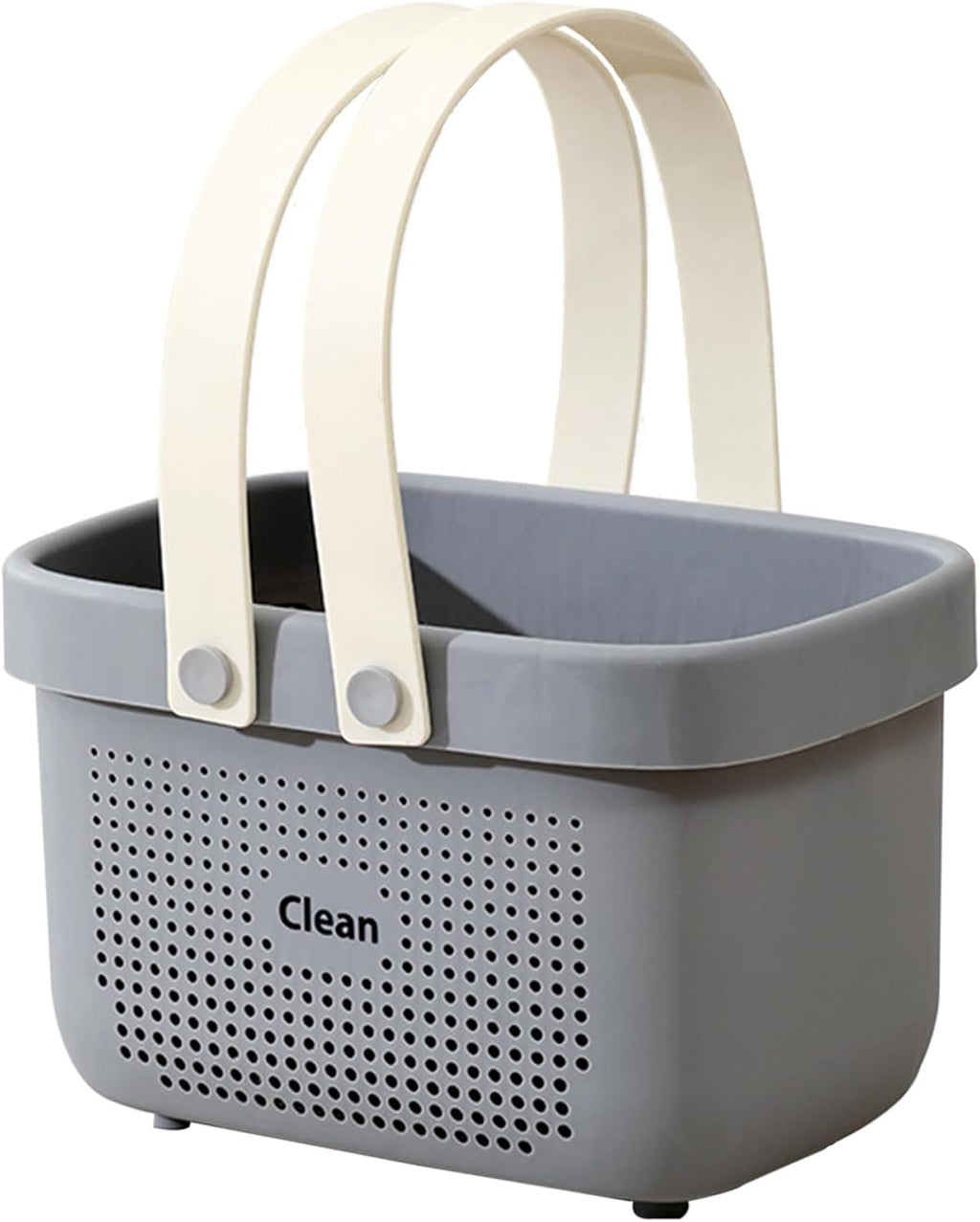 Portable Shower Caddy Basket with Handles Plastic Storage Basket Small Grey