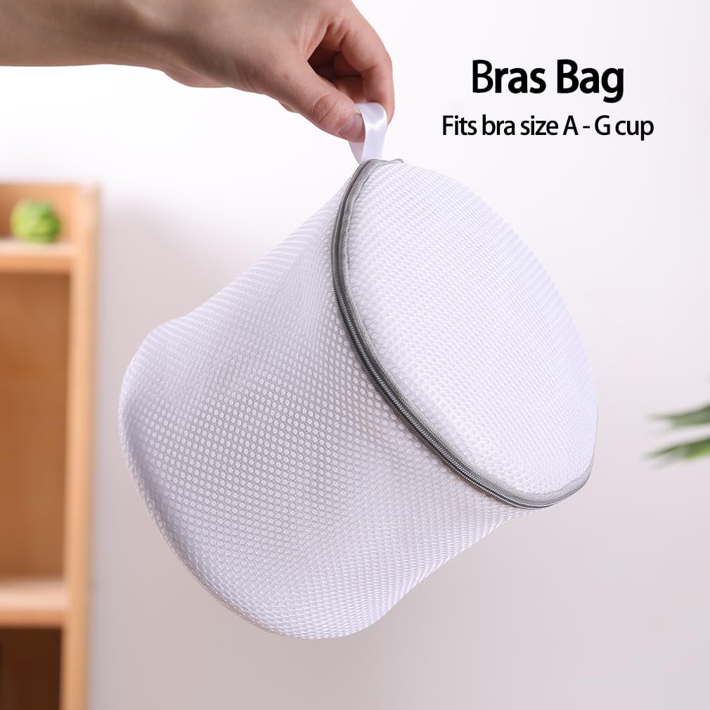 Bra Washing Bag for Laundry, Lingerie Bag for Washing Delicates, 8", 2Pcs