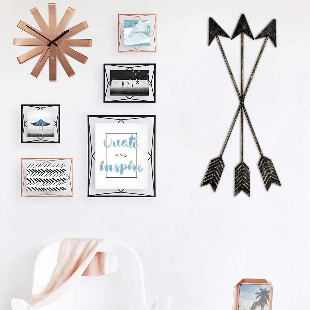 DECORKEY Metal Arrow Wall Decor, Distressed Native American Decor, Wall Hanging Decorative Wall Art for Nursery Gallery Wall, Farmhouse Indoor Outdoor Decoration