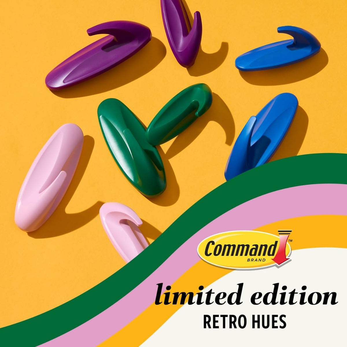 Command Mixed Designer Hook Pack, Lilac Lemonade, 10 Hooks, 16 Strips