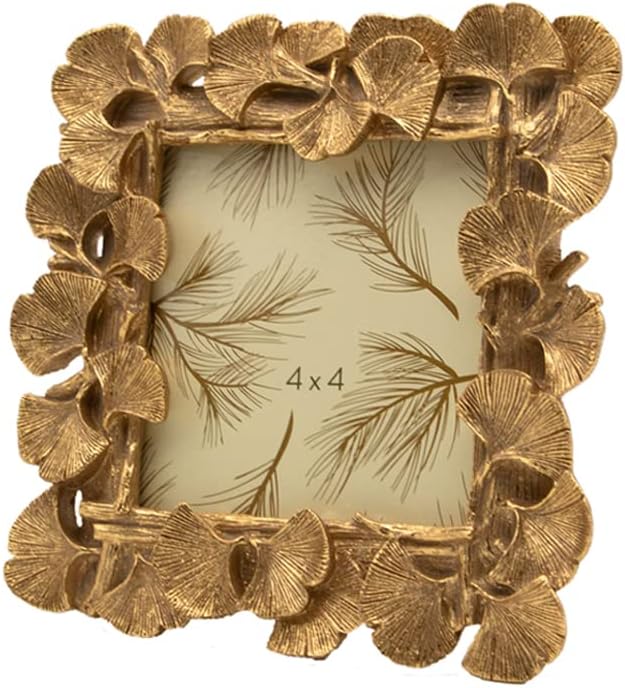 4x4 Vintage Picture Frame, Small Antique Gold Frame Square