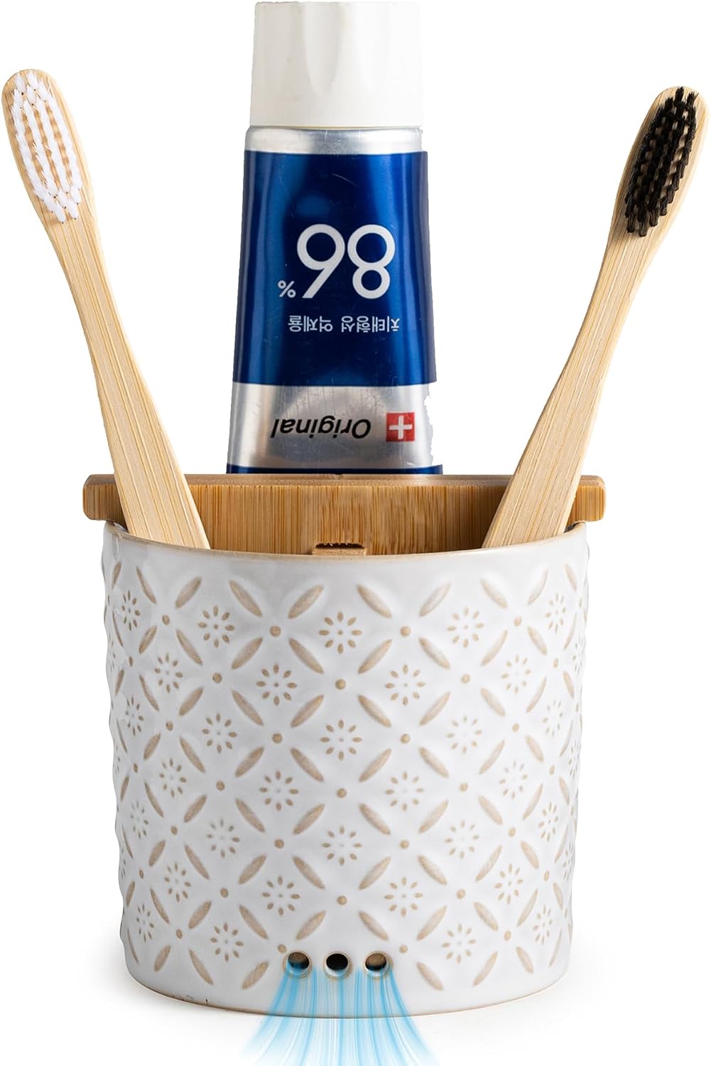 Zoeeker Toothbrush Holders, Ceramic Electric Toothbrush & Toothpaste Holder