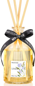 M&SENSE Reed Diffuser Set, Linen, 7.7 oz Natural Essential Oil
