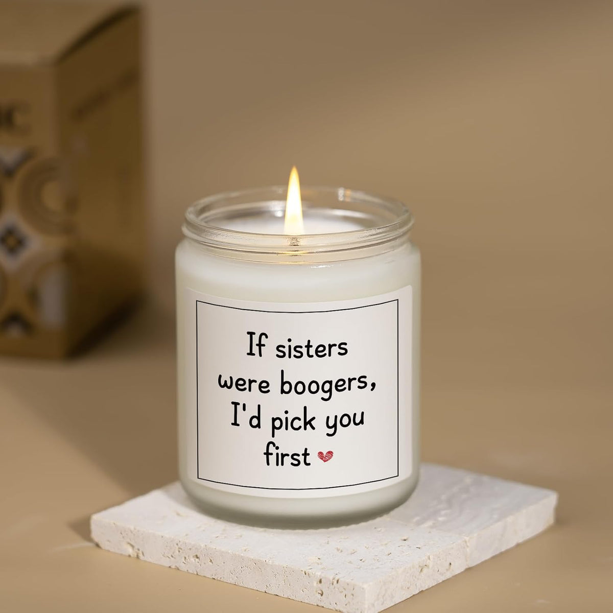 Sister Candle Gifts, Funny Sister Birthday Gifts - Happy Birthday Gift for Sisters from Sisters Brother, Handmade Candle Gift 7oz
