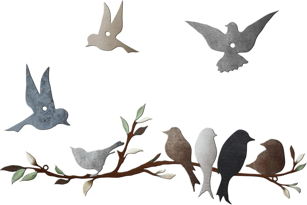 Metal Bird Wall Art Birds on The Branch Decor