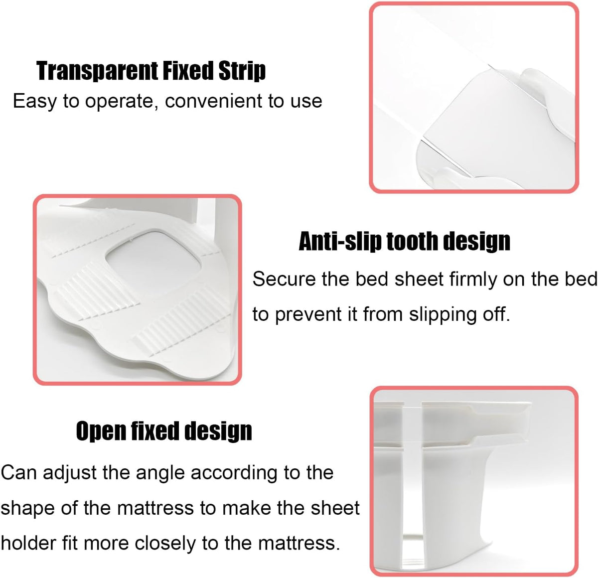 Sheet Holders 4PCS,No Damage Mattress,Keep Sheets Firm and Tight,Non-Slip Design with Lock Strips,Easy Installation,Fits All Mattress Sheets