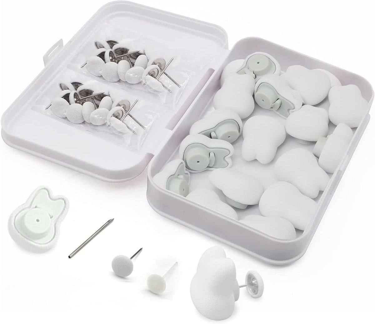 MQUPIN Duvet Clips Set 16 Pcs, Duvet Cover Pins Comforter Inside Duvet Insert Holder, Non-Slip Quilt Fixator Sheet Fasteners for Quilt, Cushions, Curtains(Bunny)