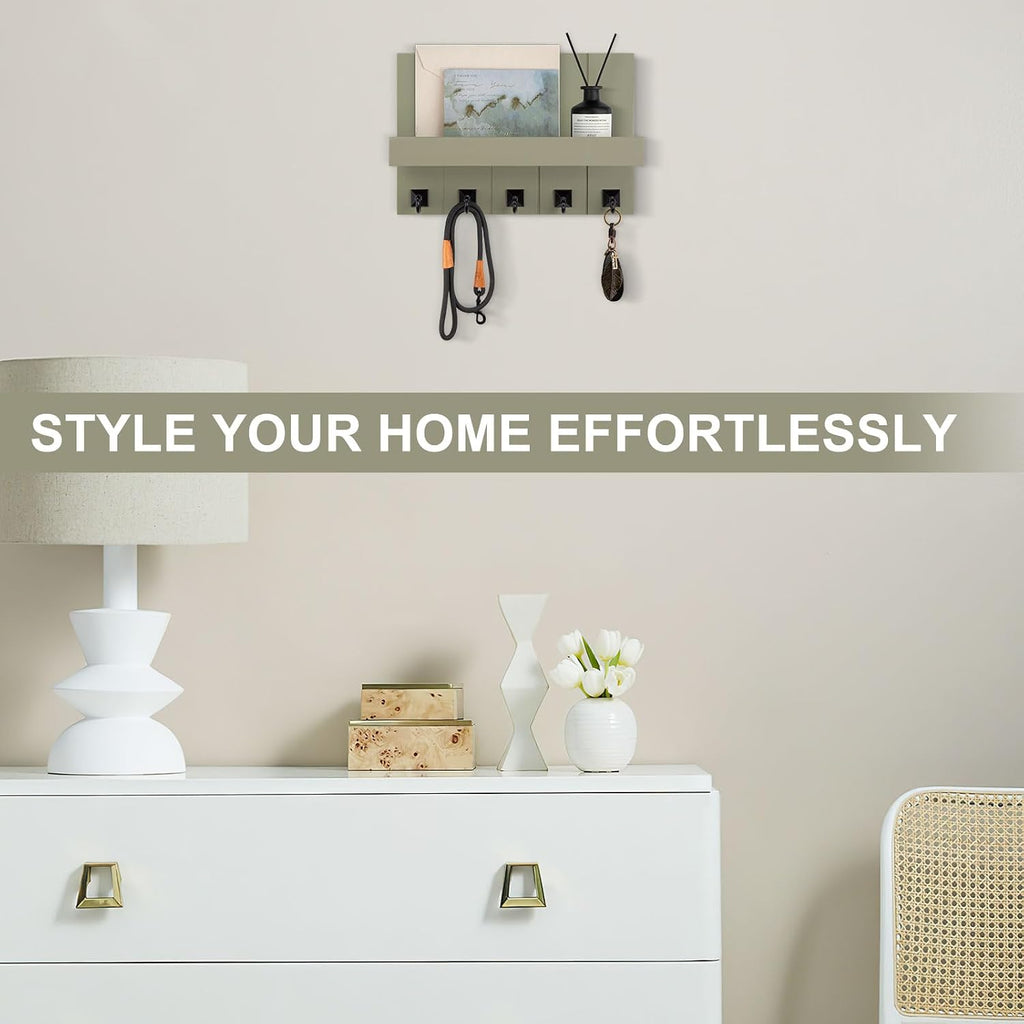 Key Holder for Wall, Decorative Key Holder with Shelf