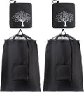 2 Packs Travel Laundry Bags, CLEADUS Foldable Dirty Clothes Bag 【Upgraded】 with Drawstring Mesh, Handles, and Carabiner, Portable, Suitable for Travel, Gym, Camping (Black)