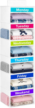 6 Shelf Weekly Clothes Organizer for Kids Daily Outfit(White)