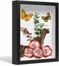 8*10 Shadow Box Frame with Horizontal & Vertical Hanging - 3D Display Case for Photos, Tickets, Memorabilia, Wedding and Baby Keepsakes (Black)