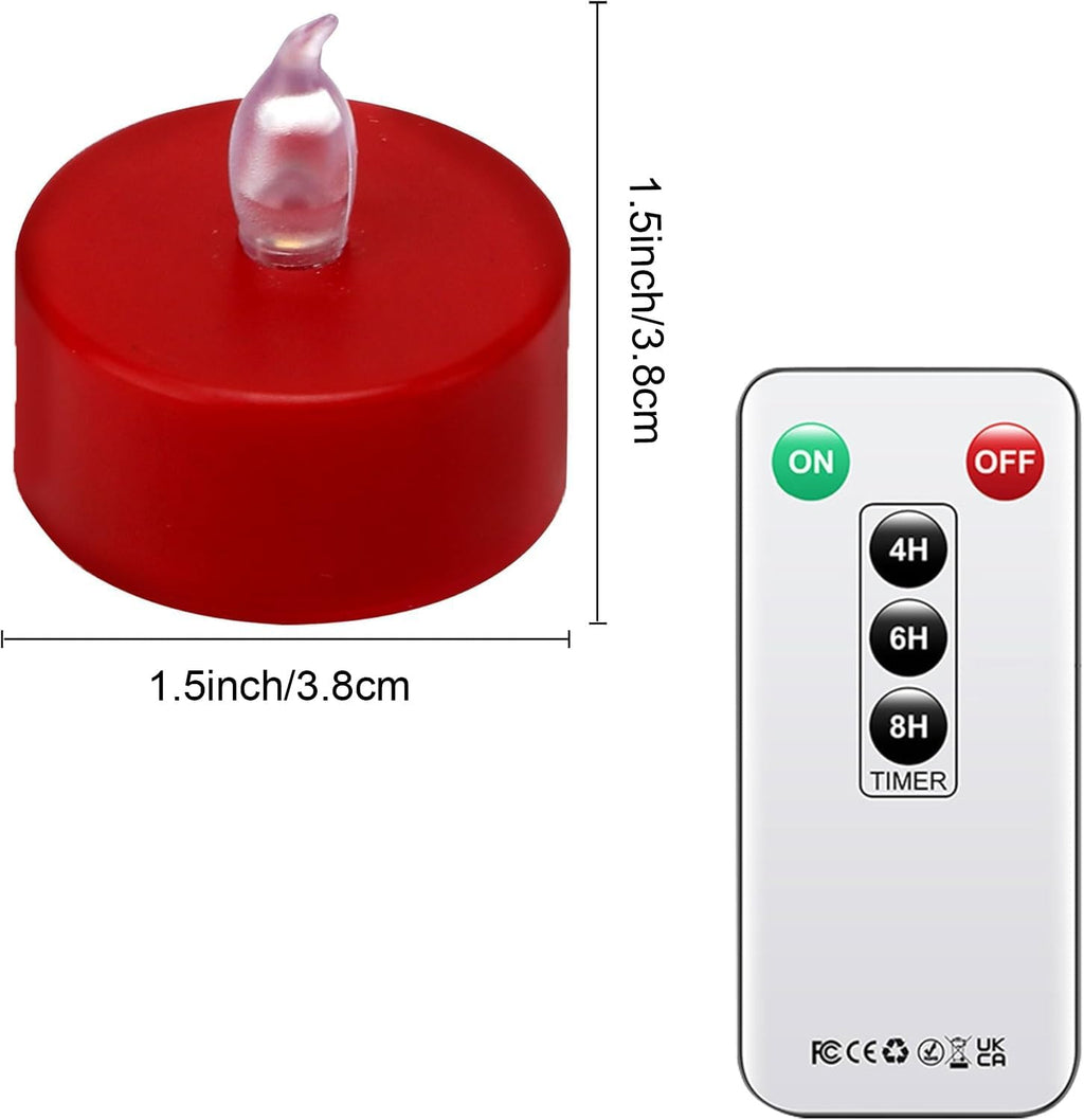 Tea Light Candles with Remote Control,Flickering Flameless LED Candle12pcs