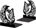 Peacoblue 4.7"x3.5"x5.5" Metal Bookends, Heavy Duty Book Ends for Shelves