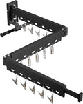 BOQORAD Clothes Drying Rack,Wall Mounted Laundry Rack,Drying Rack Clothing,Laundry Drying Rack Wall Mount,Retractable Clothes Rack,Collapsible,Windproof Holes,with Clips,Black Color