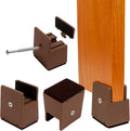 Bed Risers 2 Inch with Adjustable Screw Clamp, 4 Pack Heavy Duty Furniture Risers, Supports up to 5,000 lbs, Fits Furniture Legs with Thickness from 0 to 1.3 Inch(Brown, Type-S)