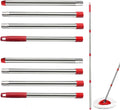 Spin Mop Replacement Handle, 4-Section 30-to-58 inch Mop Replacement Stick Compatible with Ocedar Mop Handle for Easy Wring Mop Refills, Germany Screw Joint (Red 2 Pack)