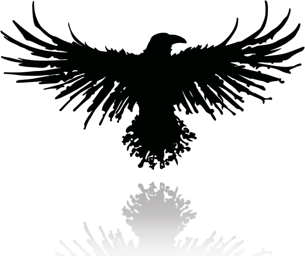 Yuzhuo Metal Viking Raven Wall Art Norse Mythology Crow Wall Decor with Gothic Metal Wall Sculpture Suitable for Living Room Bedroom Indoor Outdoor Garden Home