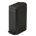 Slim Bathroom Trash Can with Lid, 2 Gallon, Stainless Steel, Fluted