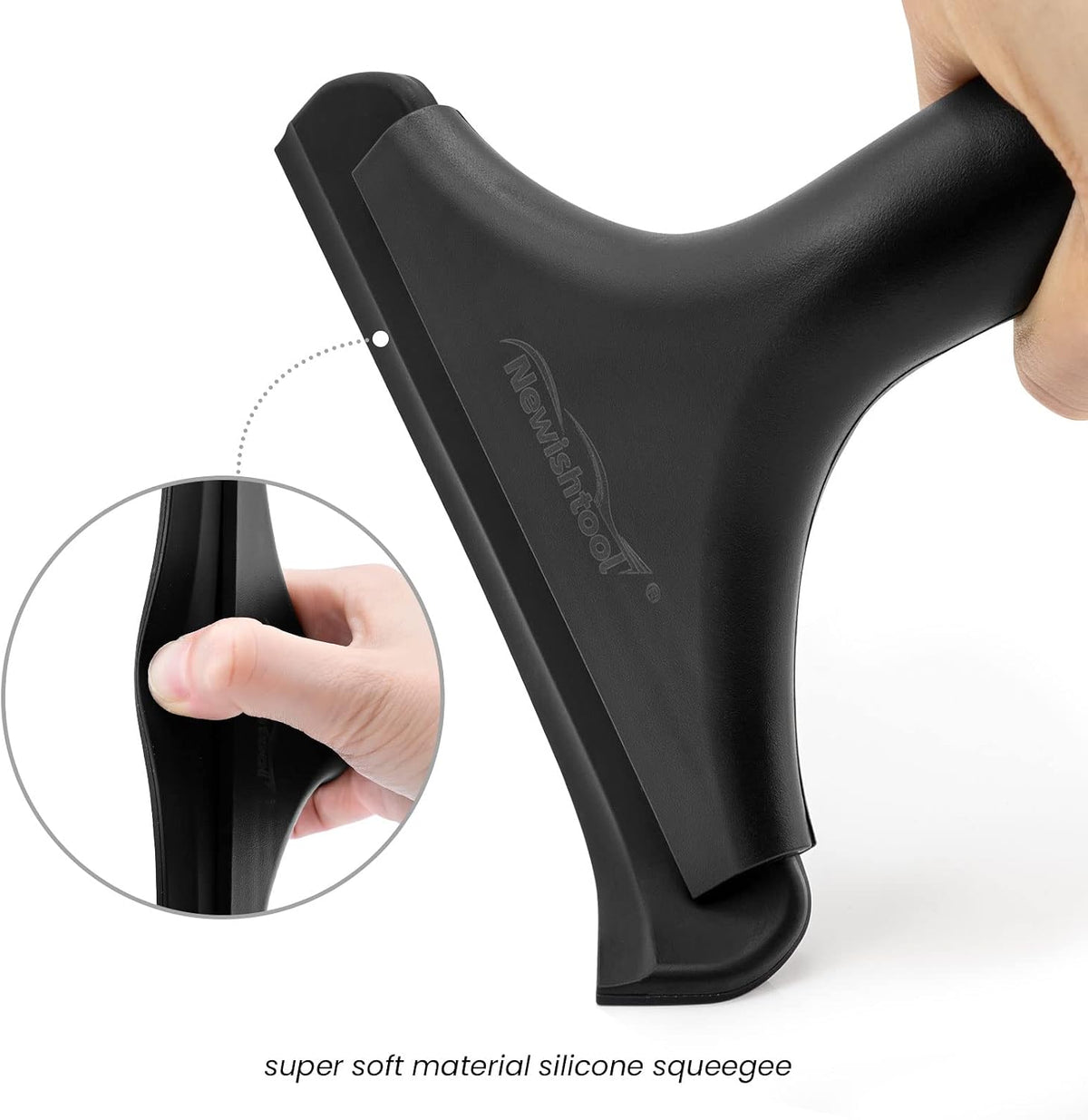 NEWISHTOOL Window Tint Tool Small Squeegee Bathroom Shower Squeegee Black