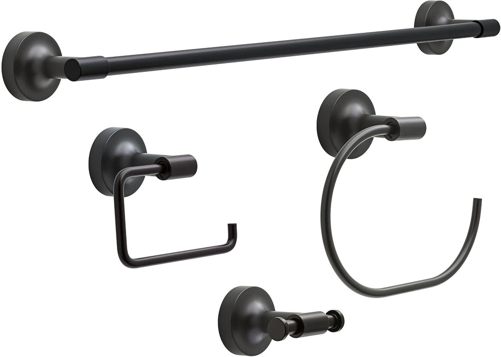Franklin Brass Voisin (1-Pack) 24' Towel Rack for Bathroom, Matte Black Bar Holder Wall Mounted Rod, Hardware | Accessories VOI24-MB