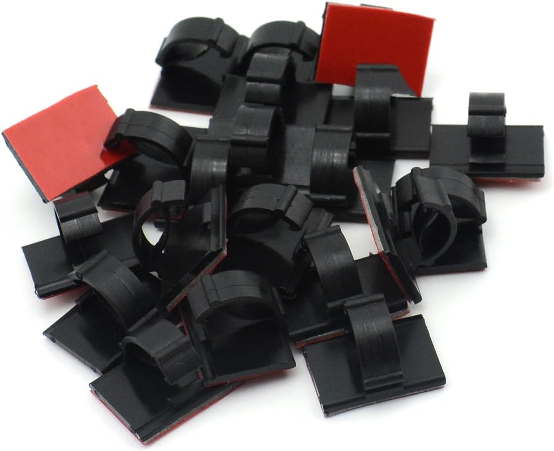 Self Adhesive Cable Clips Clamps Zip Car Wire Tie Mount Drop Wire Holder