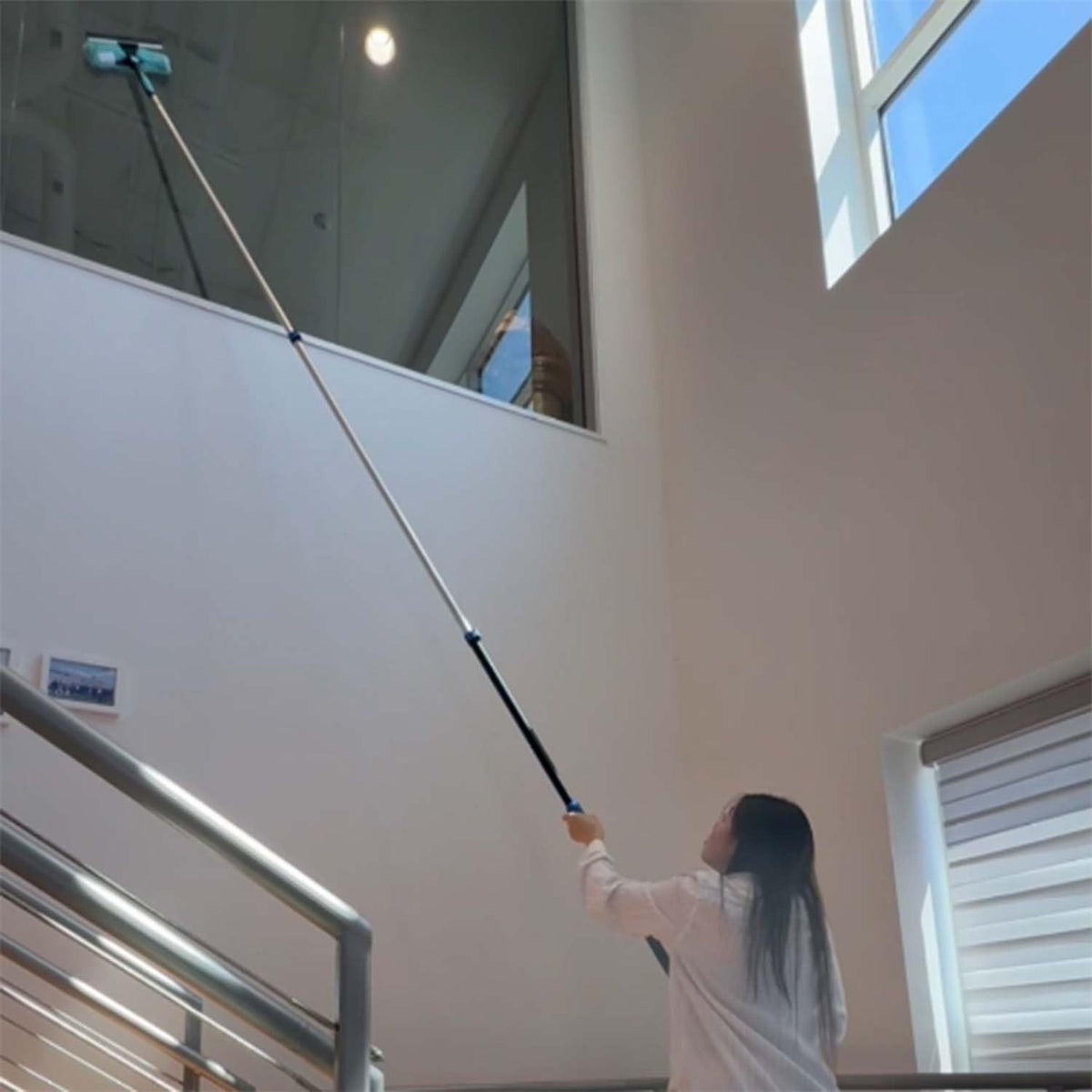 20ft 2 Cobweb Dusters, 12ft Extension Pole, High Ceiling Cleaning Tool