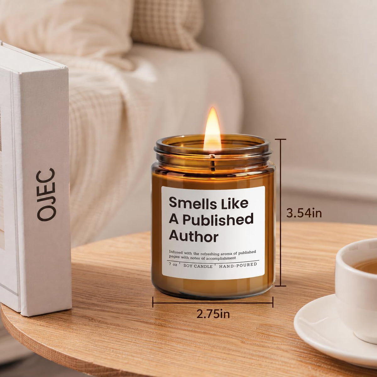 Gifts for Authors, Congrats New Author Gift for Women Men, Lavender Candle