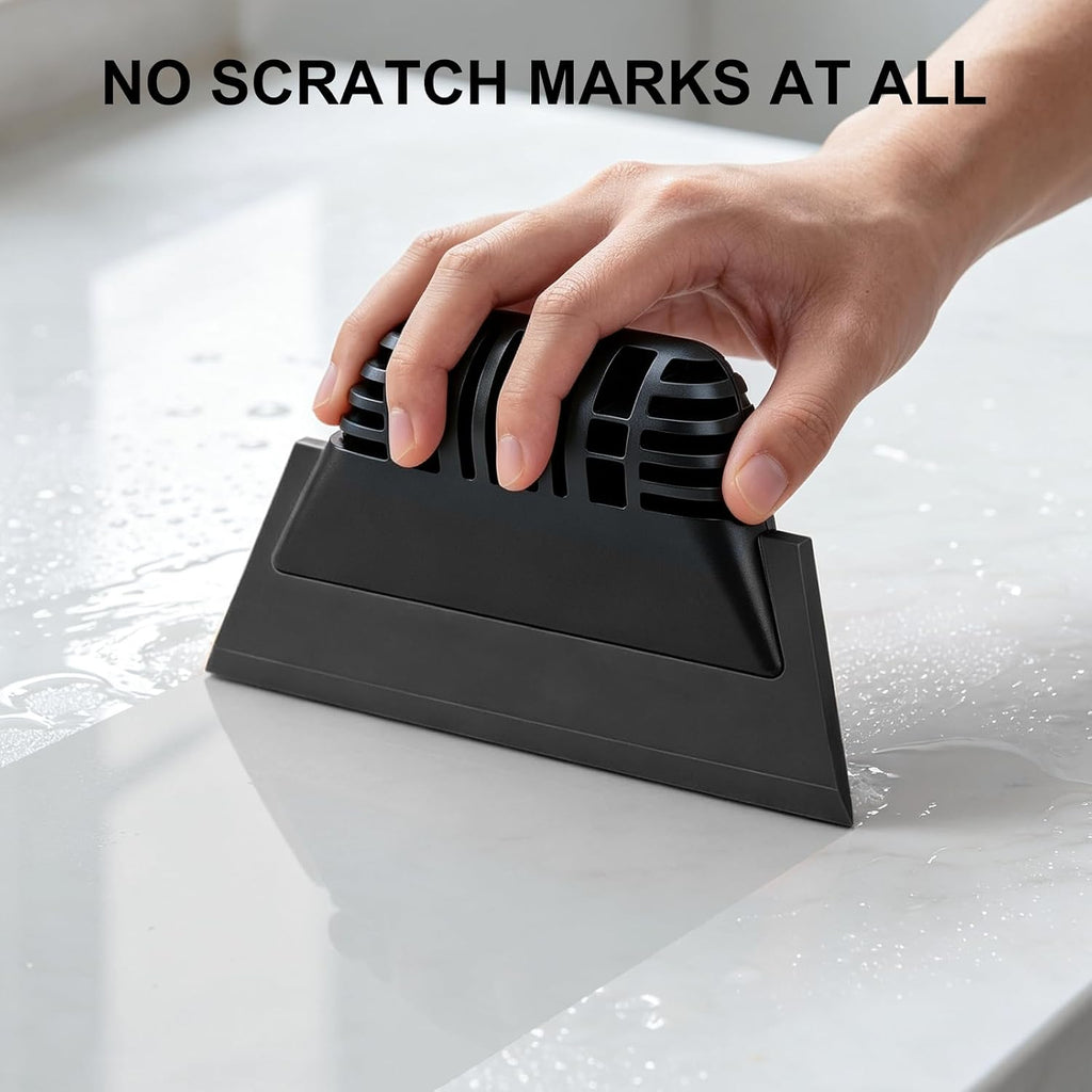 SetSail Shower Squeegee for Glass Doors, Mini Hand Squeegee, All Black