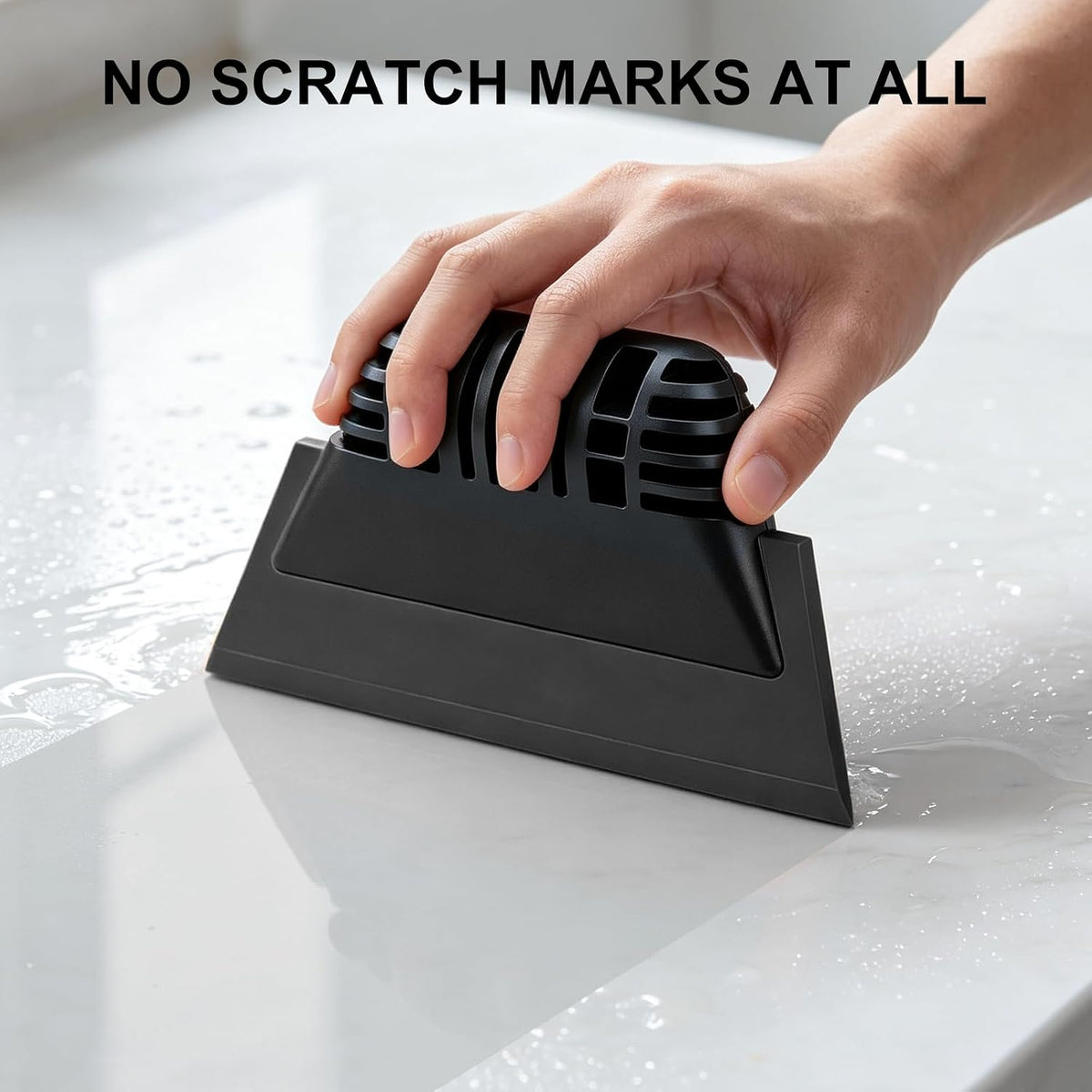 SetSail Shower Squeegee for Glass Doors, Mini Hand Squeegee, All Black