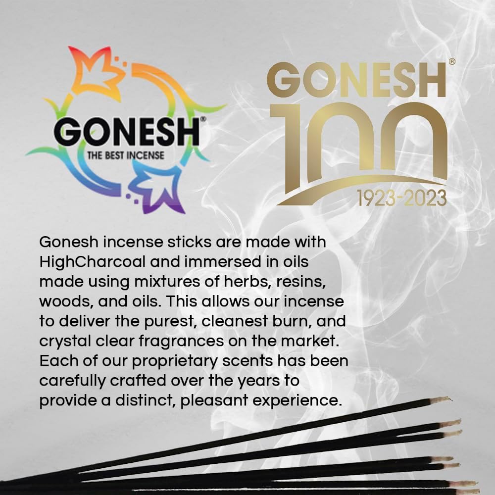 Gonesh - Extra Rich Scented Incense Sticks - Non-Toxic 10” Slow Burn Aromatic Sticks - Lavender - 100 Pack