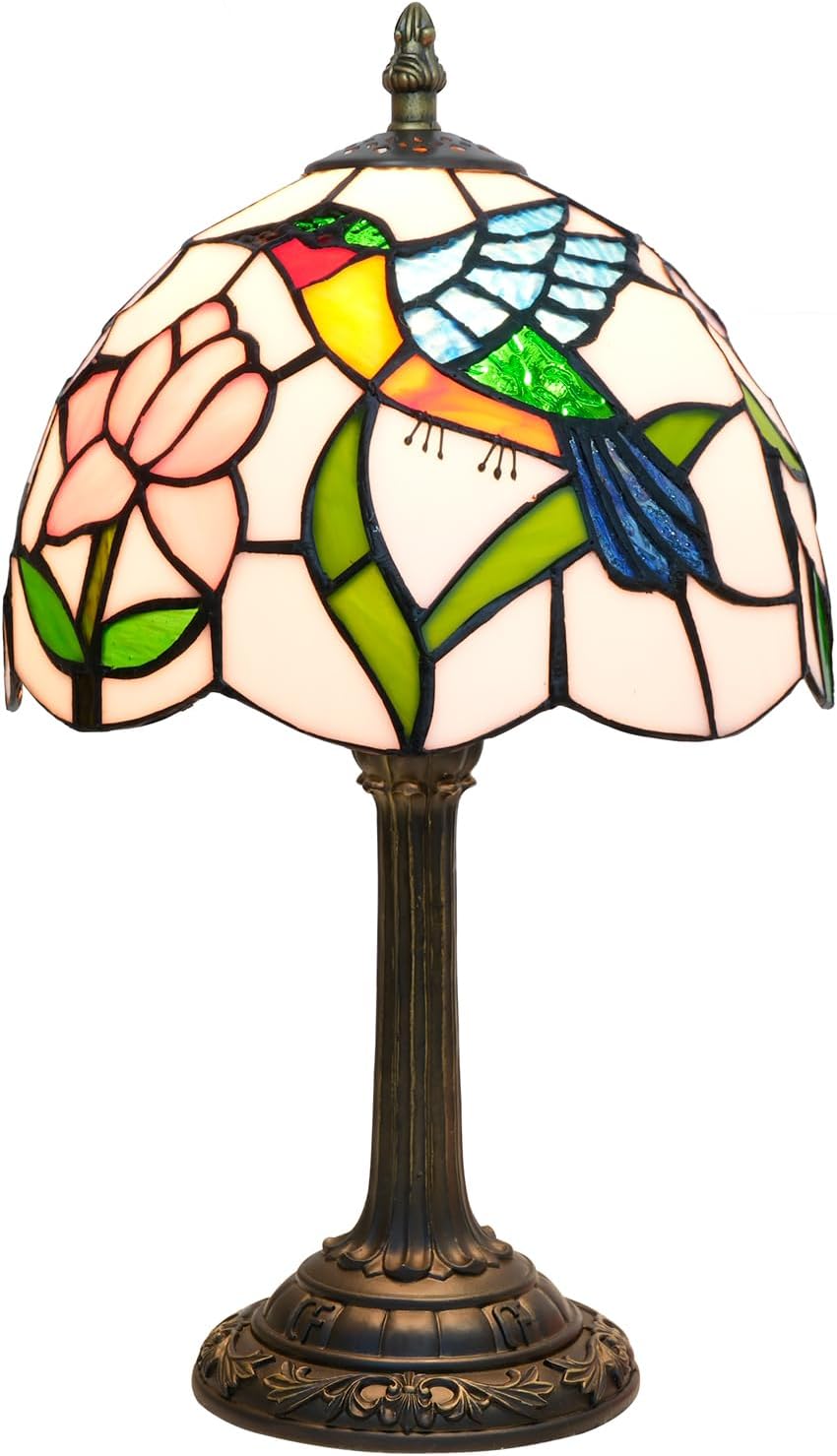 Tiffany Lamp Stained Glass Table Lamp Hummingbird Style Small Bedside Lamps Living Room Dining Room Office Decoration Desk Lamp Home Decoration Creative Gift