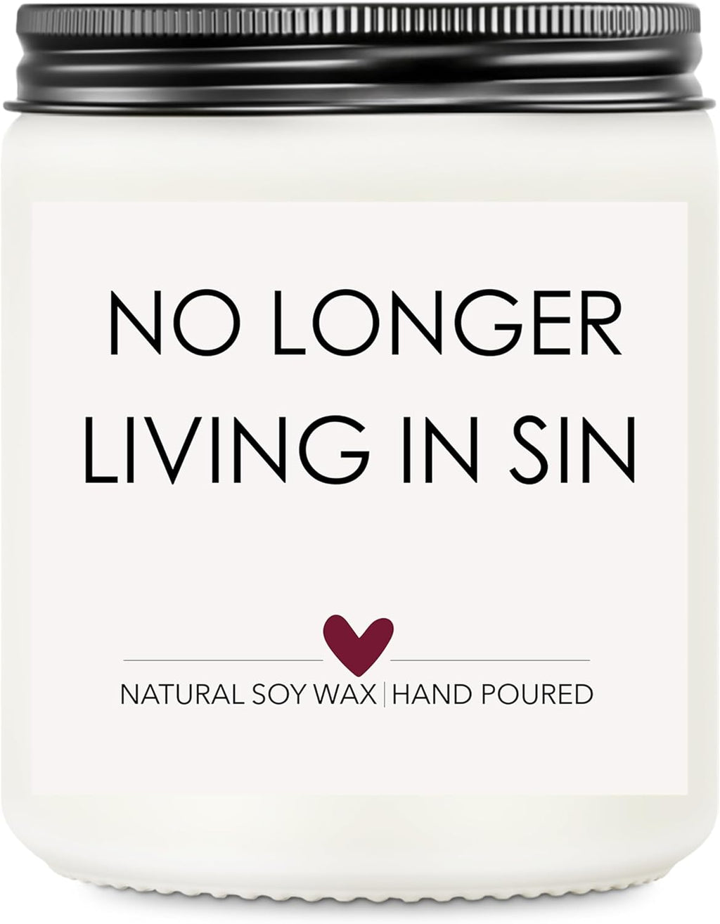 Wedding Gifts for Newlyweds, Bridal Shower Gift for Bride and Groom, Funny Engagement Gifts for Him and Her, Lavender Scented Candles, No Longer Living in Sin