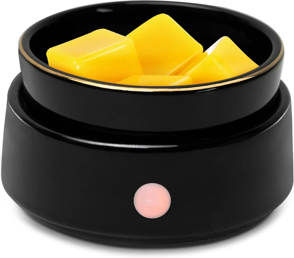 Electric Candle Warmer Ceramic Wax Melt Warmer Burner 3-in-1 Candle Warmer Plate for Scented Wax Jars Home Decor Fragrance Melter Birthday Gifts for Women Mom
