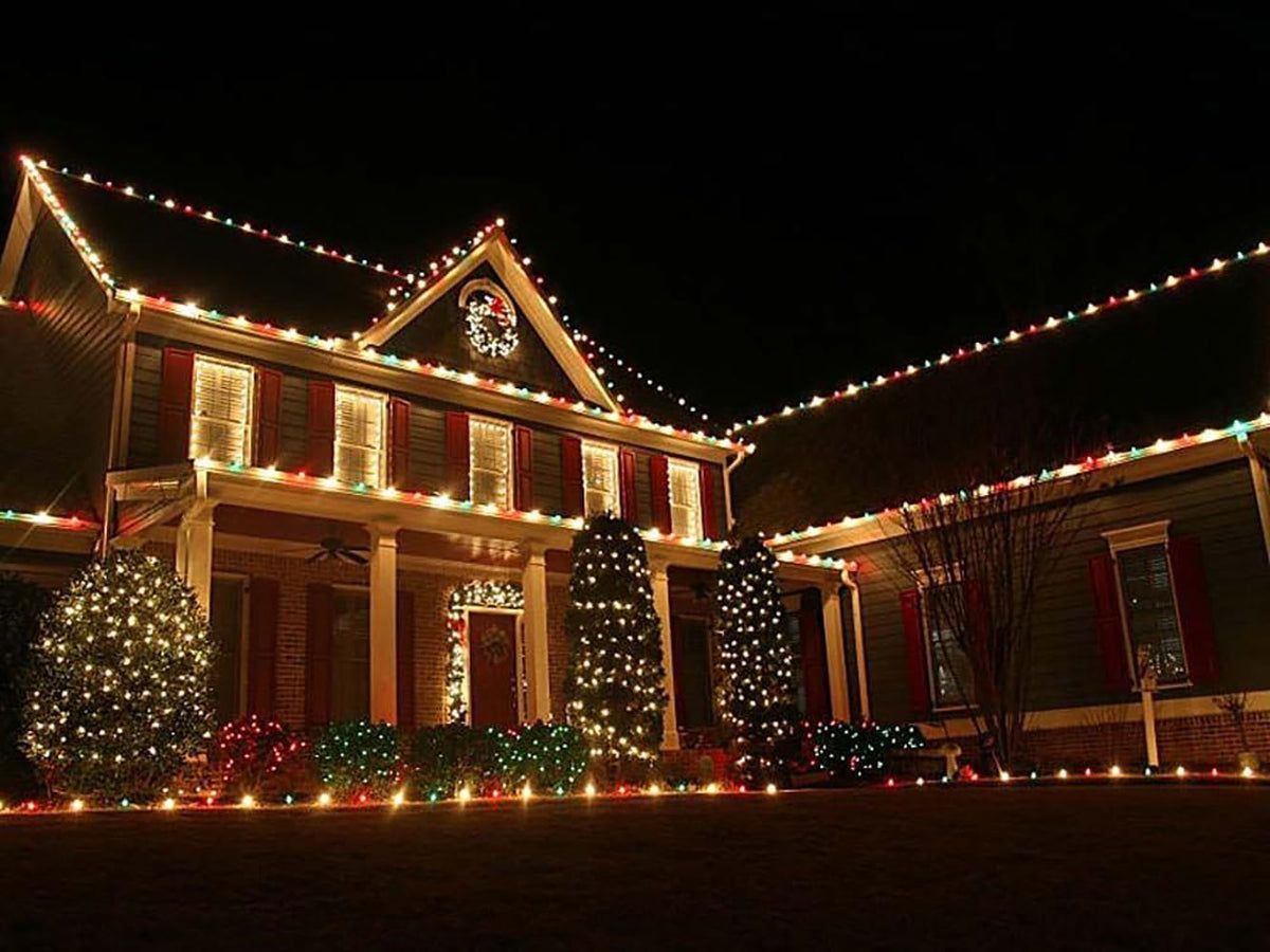 Novelty Lights 75 Pack C9 Ceramic Outdoor Christmas Replacement Bulbs, Multi, E17 Intermediate Base, 7 Watt