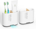2 Pack Toothbrush Holders for Bathrooms,White, Bathroom Accessories