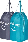 HOMEST 2 Pack Wash Me Travel Laundry Bag with Handles
