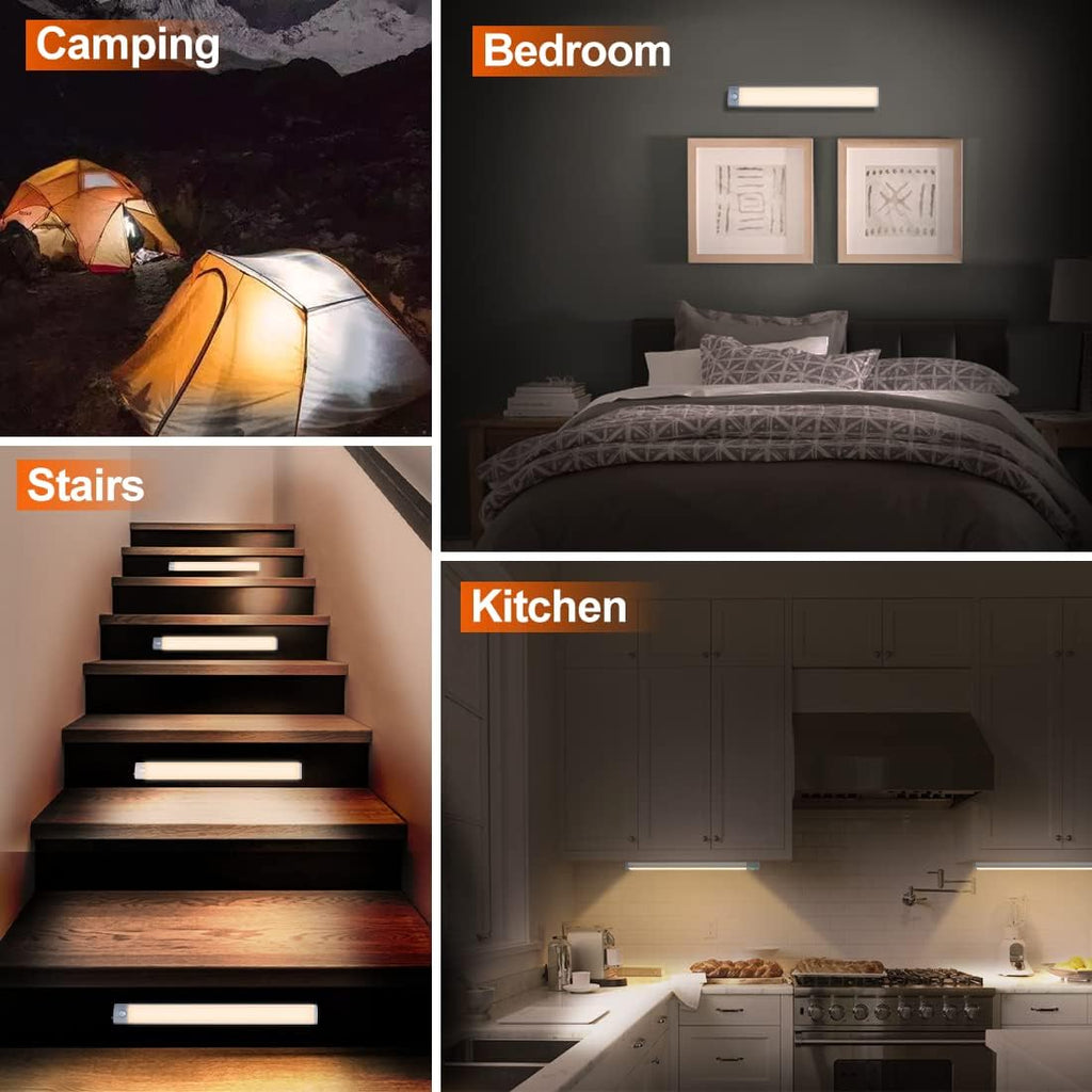 PRIORARE Under Cabinet Lights 54 LED Motion Sensor Closet Light Warm White