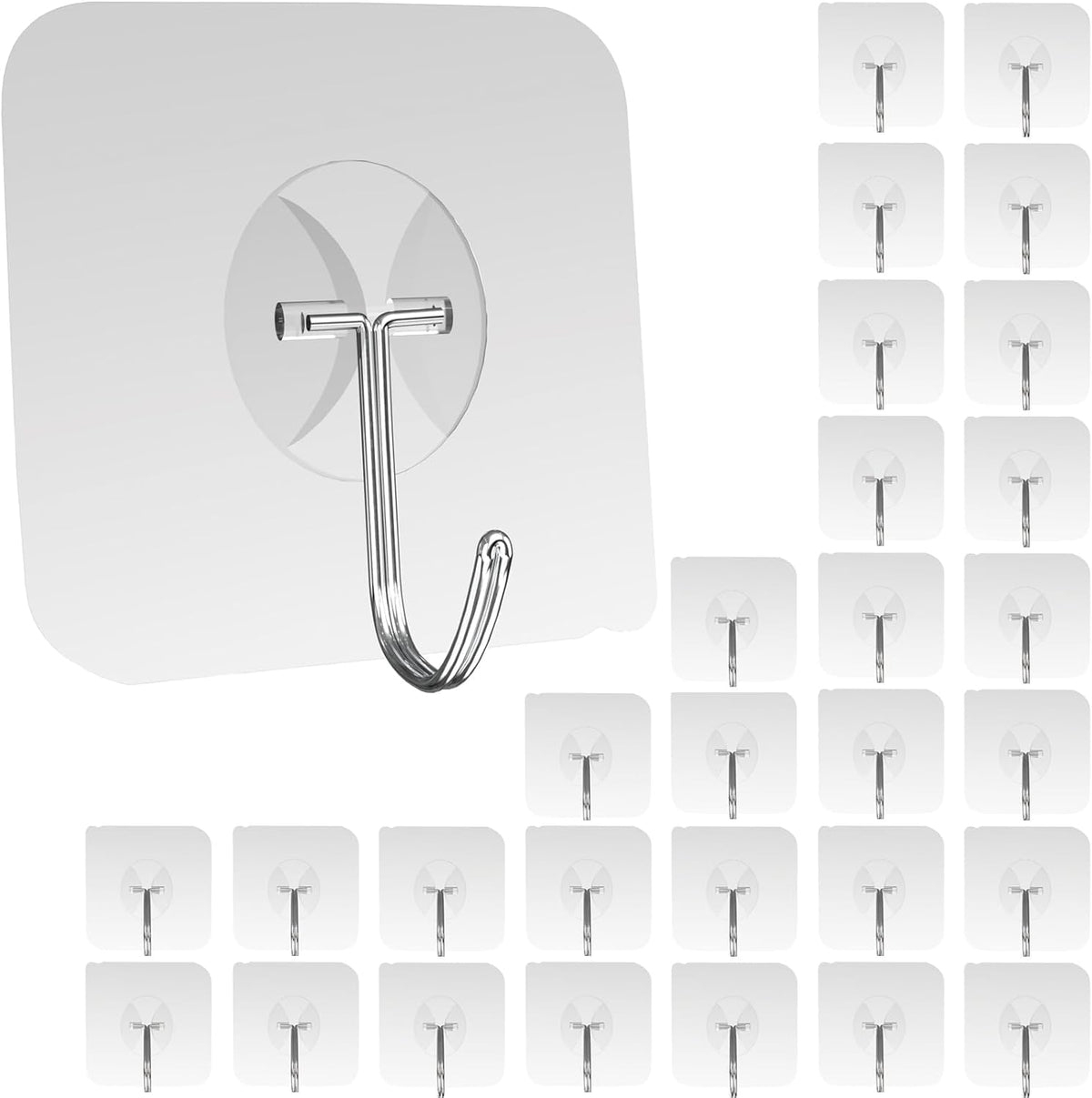 Latoxcaa 30-Pack Heavy Duty Wall Adhesive Hooks