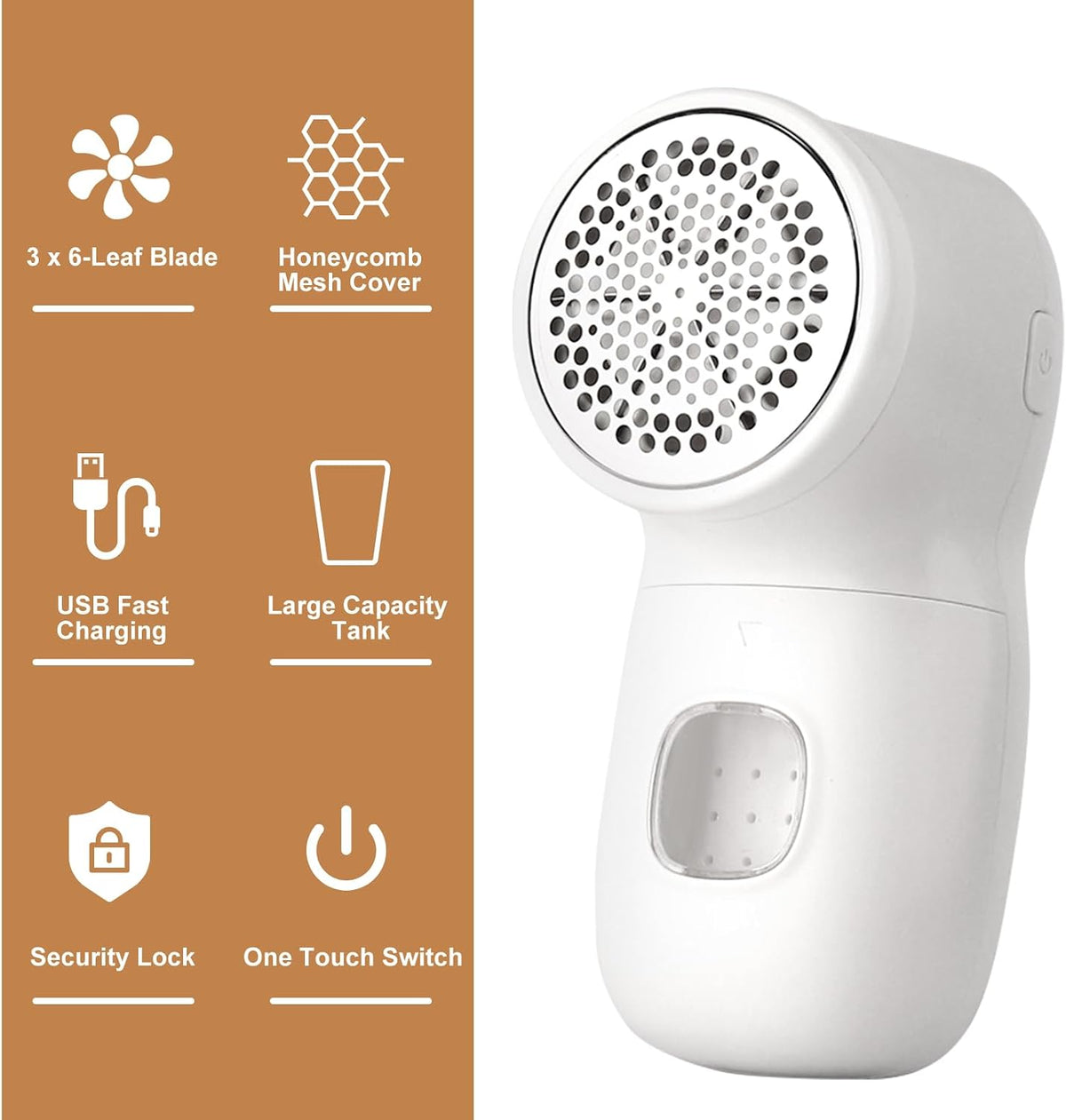 Rechargeable Fabric Shaver Lint Remover, 2 Blades Defuzzer for Clothes Couch Furniture Blankets