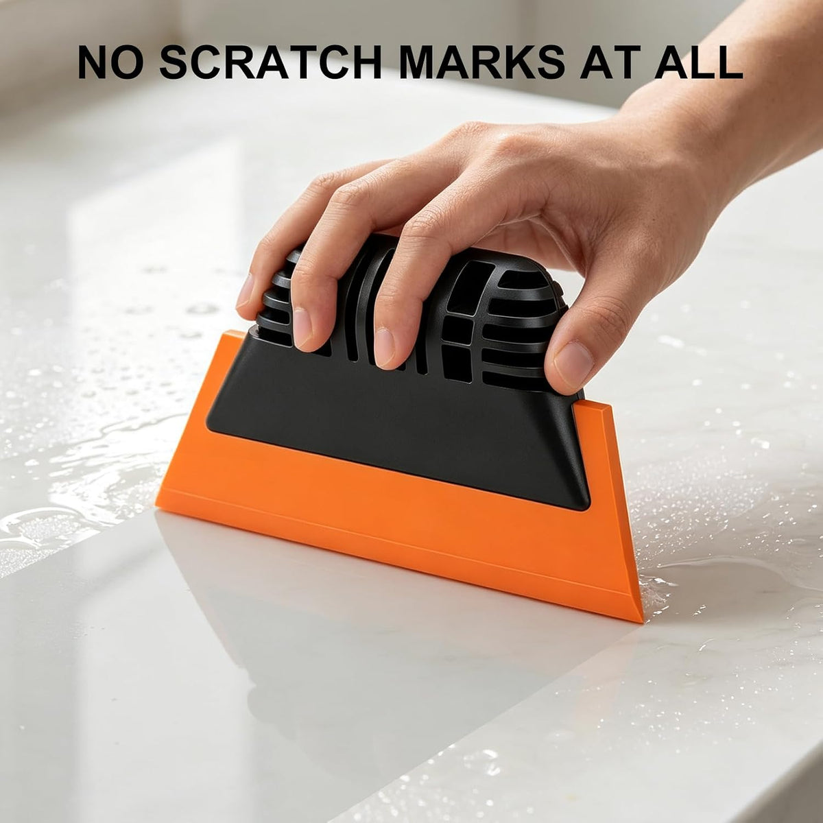 SetSail Shower Squeegee for Glass Doors, Mini Hand Squeegee, Black