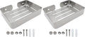 Soap Dish Stainless Steel Silver Soap Dish Holder Wall Mounted Shower Soap Holder with Screws, Sturdy Soap Dish for Bar Soap Stylish Soap Dish Holder (Medium, Silver) (Pack of 2)