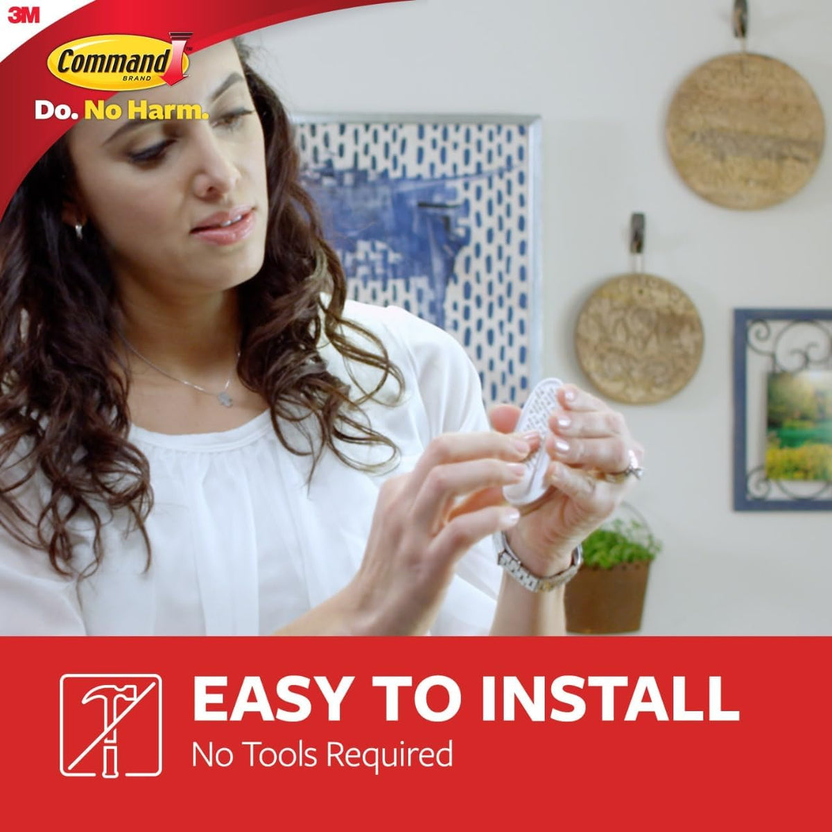 Command Large Utility Hooks, 14 Hooks and 16 Strips, Damage-Free Hanging Wall Hooks with Adhesive Strips, No Tools Adhesive Hooks for Hanging, Organization and Storage (Pack of 2)